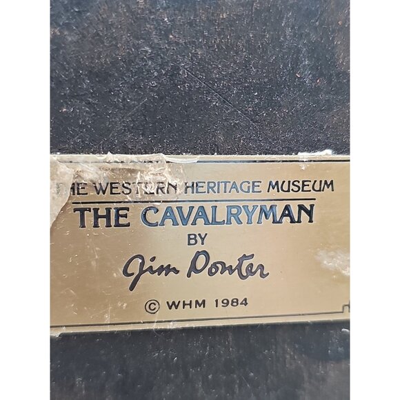 Western Heritage Cast Bronze Jim Ponter THE CAVALRYMAN Statue 1984 Franklin Mint - Picture 11 of 12